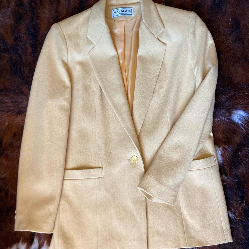 ❌SOLD❌Pale yellow wool blazer